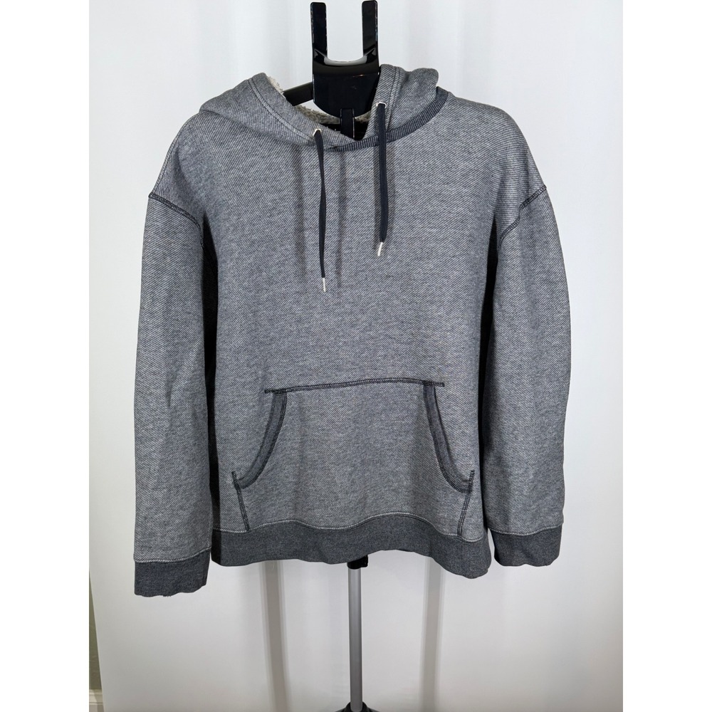 HM LOGG Mens XXL Gray Marl Sherpa Lined Hood Pullover Hoodie